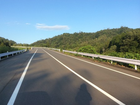 夕方！宮島の方向に向いて走行中！